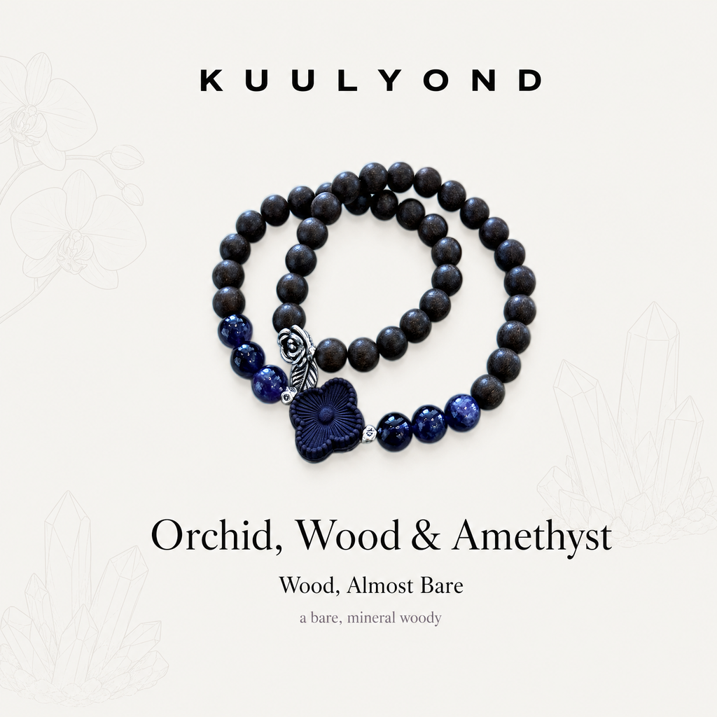Orchid, Wood & Amethyst