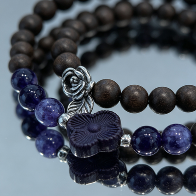 Orchid, Wood & Amethyst