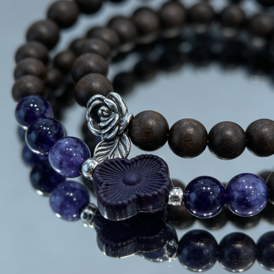 Orchid, Wood & Amethyst