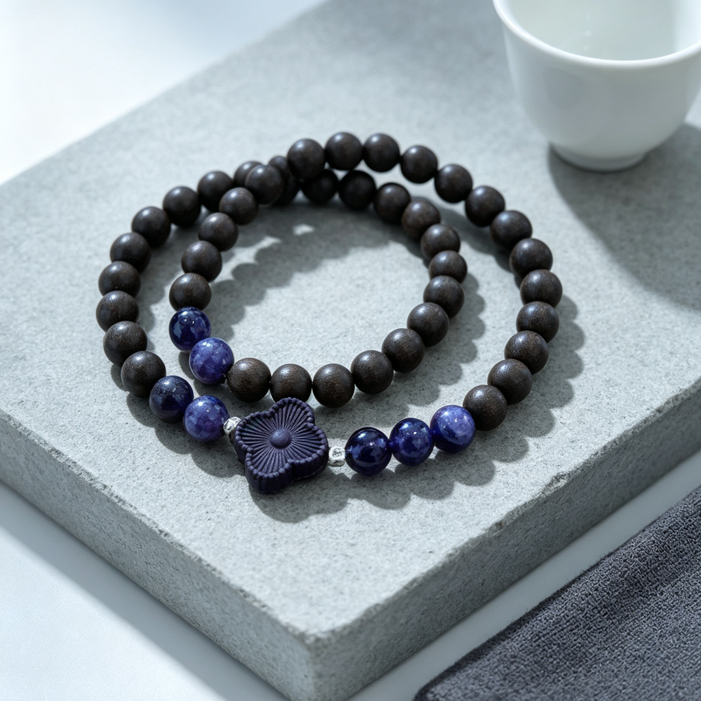 Orchid, Wood & Amethyst